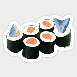 Sushi Lover Fish Head Sashimi Sticker